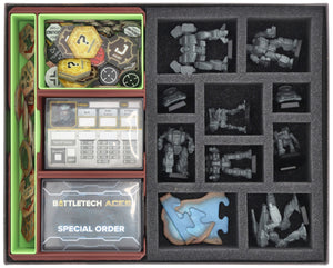 Feldherr Foam Set + Organizer Insert for BattleTech: Aces - Scouring Sands - Board Game Box