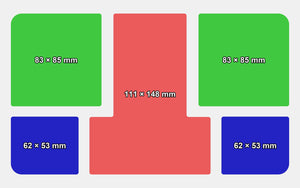 HSMFQP125BO 125 mm Half-Size foam tray with 5 compartments