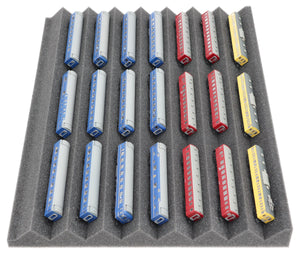 KN030A02 Feldherr Zugliege 360 mm x 270 mm for model railway - Z Gauge - 7 compartments