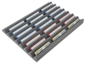 KN030A02 Feldherr Zugliege 360 mm x 270 mm for model railway - Z Gauge - 7 compartments