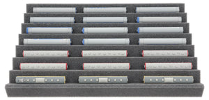 KN030A02 Feldherr Zugliege 360 mm x 270 mm for model railway - Z Gauge - 7 compartments
