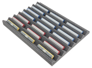 KN030A02 Feldherr Zugliege 360 mm x 270 mm for model railway - Z Gauge - 7 compartments