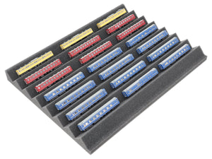 KN030A02 Feldherr Zugliege 360 mm x 270 mm for model railway - Z Gauge - 7 compartments