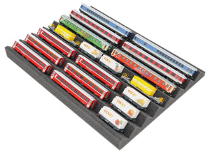 KN030A01 Feldherr Zugliege 360 mm x 270 mm for model railway - N Gauge - 7 compartments