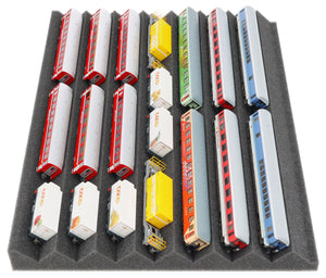 KN030A01 Feldherr Zugliege 360 mm x 270 mm for model railway - N Gauge - 7 compartments