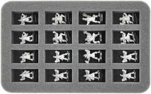 HS035BB01 35 mm half-size foam tray for 16 Blood Bowl miniatures
