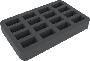 HS035BB01 35 mm half-size foam tray for 16 Blood Bowl miniatures