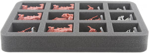 HS035SD08 35 mm Half-Size Foam Tray for 12 Super Dungeon Explore figures