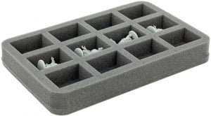 HS035ZC10 35 mm Half-Size Foam Tray for 12 Zombicide figures