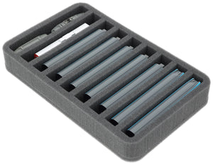 HS040A042 foam tray N Gauge - vertical - 9 slots for model railway locomotives, wagons and vehicles