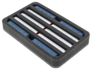 HS040A060 foam tray N Gauge - vertical - 9 slots for model railway locomotives, wagons and vehicles