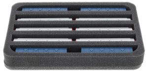 HS040A060 foam tray N Gauge - vertical - 9 slots for model railway locomotives, wagons and vehicles