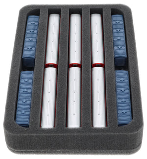HS040A060 foam tray N Gauge - vertical - 9 slots for model railway locomotives, wagons and vehicles