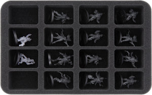 HS040BB07 40 mm half-size foam tray for 16 small Blood Bowl miniatures - 2016 Edition