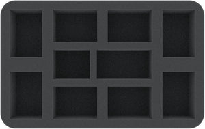 HS050A085 Feldherr foam tray for Warcaster: Neo-Mechanika - 10 small / medium base miniatures