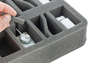 HS050WH20 50 mm half-size Figure Foam Tray with 16 slots