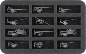HS085I003BO 85 mm Half-Size foam tray with 12 compartments