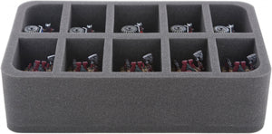 HS070WH19 half-size Figure Foam Tray with 10 slots for Warhammer