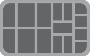 HS050IA03 50 mm half-size with 15 slots for Star Wars Imperial Assault Miniatures