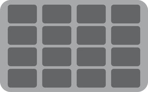 HS050KR07 50 mm half-size Figure Foam Tray for 16 Krosmaster figures