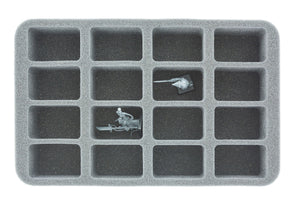 HSCY050BO 50 mm half-size Figure Foam Tray with 16 slots