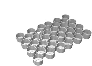 Feldherr Magnetic Box blue for 36 Citadel paint pots (18 ml / 24 ml)