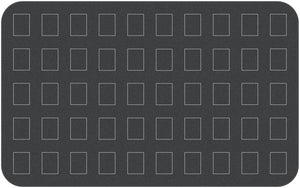 HSMELW025 25 mm Half-Size foam tray with 50 punch-outs