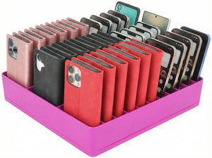 Feldherr Classroom Phone Caddy XL for Schools and Training Centers - 33 slots for large smartphones and flip cases