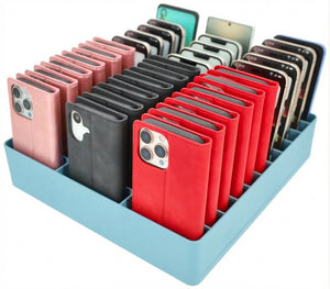 Feldherr Classroom Phone Caddy XL for Schools and Training Centers - 33 slots for large smartphones and flip cases