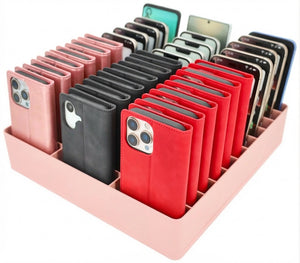 Feldherr Classroom Phone Caddy XL for Schools and Training Centers - 33 slots for large smartphones and flip cases