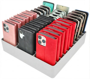 Feldherr Classroom Phone Caddy XL for Schools and Training Centers - 33 slots for large smartphones and flip cases