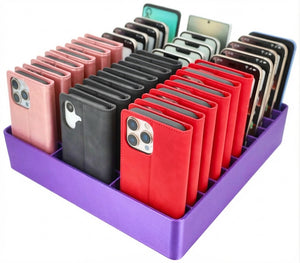Feldherr Classroom Phone Caddy XL for Schools and Training Centers - 33 slots for large smartphones and flip cases