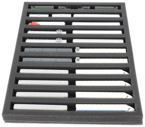 IU030A001 Feldherr foam insert for model railway - Z scale - 11 compartments - for horizontal storage