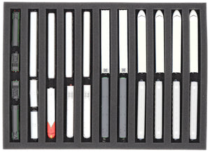 IU030A001 Feldherr foam insert for model railway - Z scale - 11 compartments - for horizontal storage