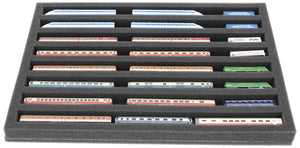 IU030A002 Feldherr foam insert for model railway - Z scale - 8 compartments - for horizontal storage