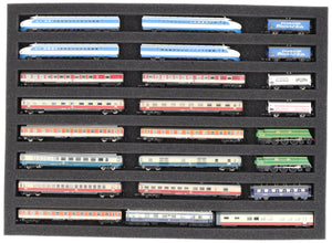 IU030A002 Feldherr foam insert for model railway - Z scale - 8 compartments - for horizontal storage