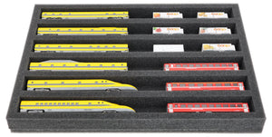 IU035A002 Feldherr foam insert for model railway - N scale - 6 compartments - for horizontal storage
