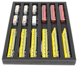 IU035A002 Feldherr foam insert for model railway - N scale - 6 compartments - for horizontal storage