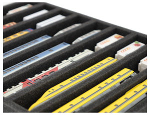 IU035A003 Feldherr foam insert for model railway - N scale - 9 compartments - for horizontal storage
