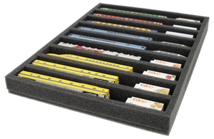 IU035A003 Feldherr foam insert for model railway - N scale - 9 compartments - for horizontal storage