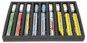 IU035A003 Feldherr foam insert for model railway - N scale - 9 compartments - for horizontal storage