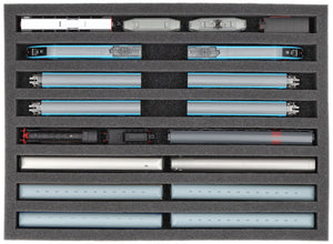 IU040A001 Feldherr foam insert for model railway - N scale - 8 compartments - for upright storage