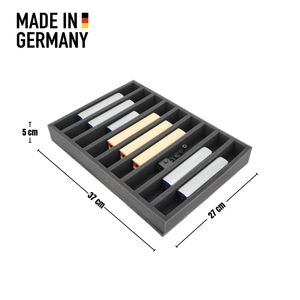 Foam insert for model railway - H0e scale - 9 compartments - for upright storage - IU050A003