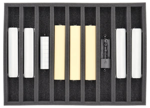 Foam insert for model railway - H0e scale - 9 compartments - for upright storage - IU050A003