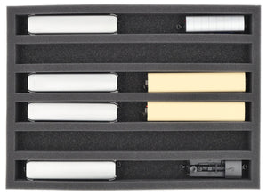 IU050A004 Feldherr foam insert for model railway - H0e scale - 6 compartments - for upright storage
