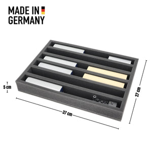 IU050A004 Feldherr foam insert for model railway - H0e scale - 6 compartments - for upright storage