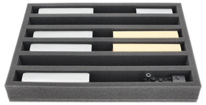 IU050A004 Feldherr foam insert for model railway - H0e scale - 6 compartments - for upright storage