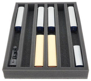IU050A004 Feldherr foam insert for model railway - H0e scale - 6 compartments - for upright storage