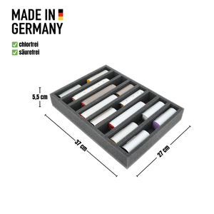 IU055A003 Feldherr foam insert for model railway - H0m scale - 8 compartments - for upright storage