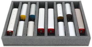 IU055A003 Feldherr foam insert for model railway - H0m scale - 8 compartments - for upright storage
